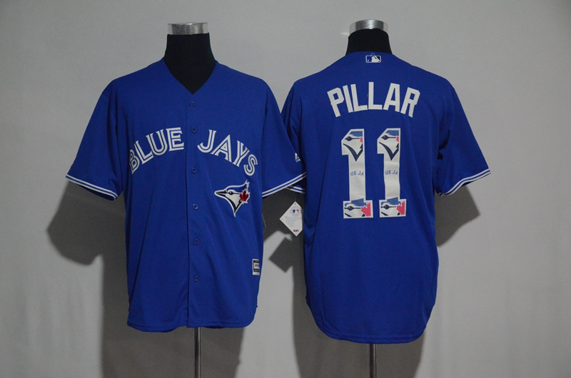 2017 MLB Toronto Blue Jays #11 Pillar Blue Fashion Edition Jerseys